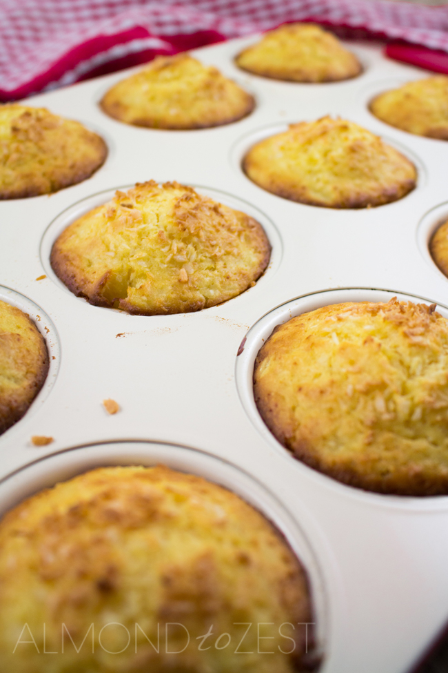 Pineapple, Lime and Coconut Muffins - Like sunshine in the form of a muffin making them the perfect summertime treat! Healthy and vegetarian too!!