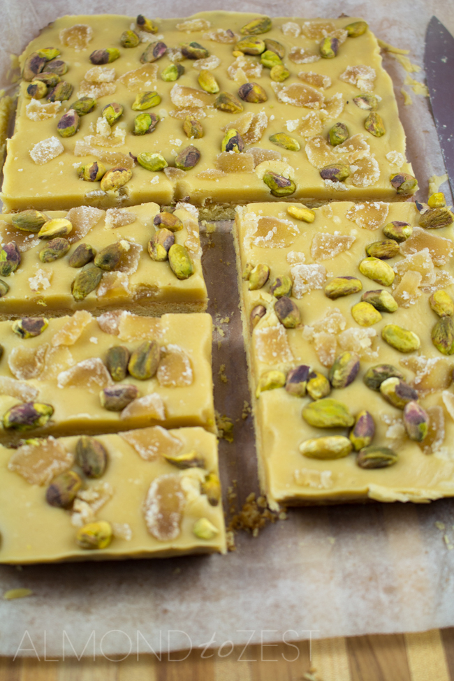 Ginger and Pistachio Slice