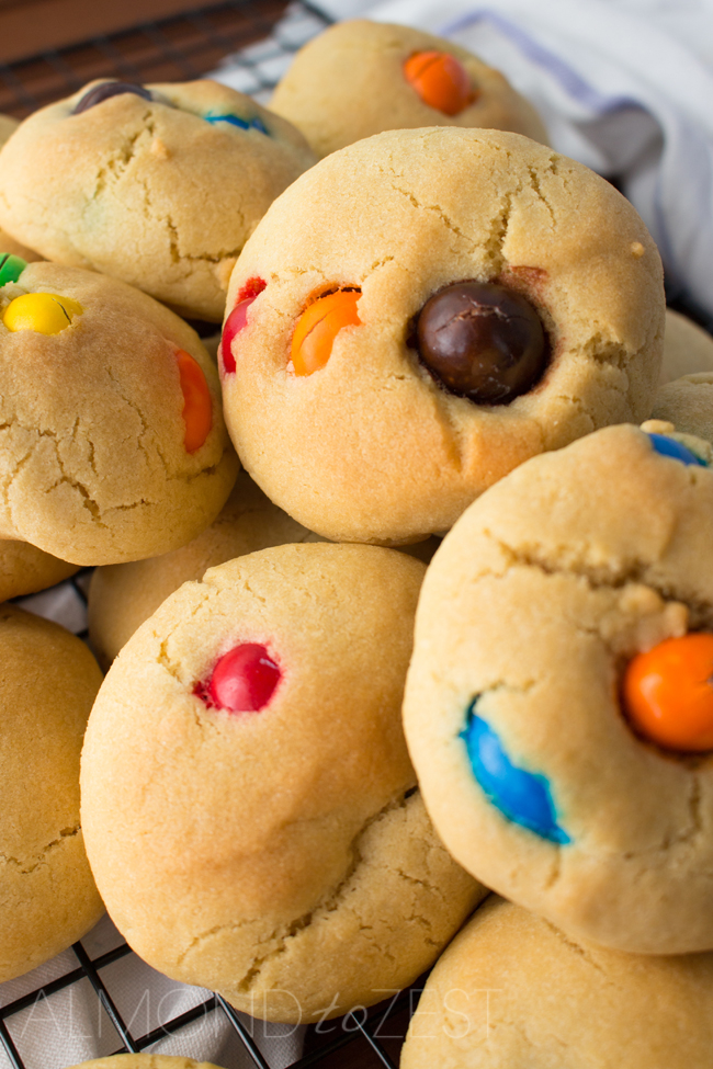 Peanut Butter M&M Cookies {Soft + Chewy!}