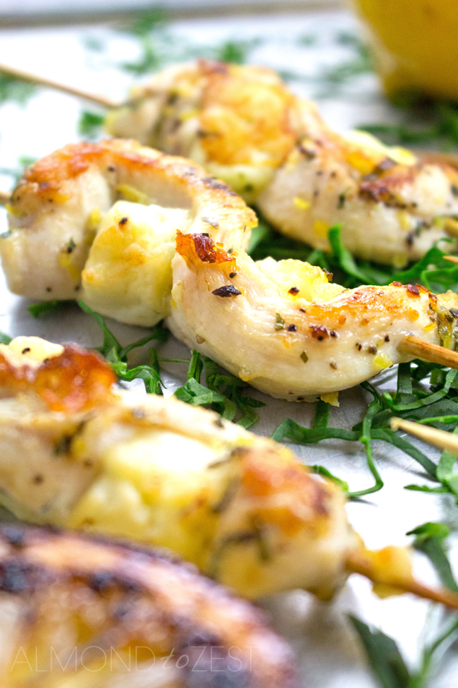 Haloumi & Chicken Kabobs - So easy, healthy, gluten-free & delicious! High protein & low-carb. LOVE these!!