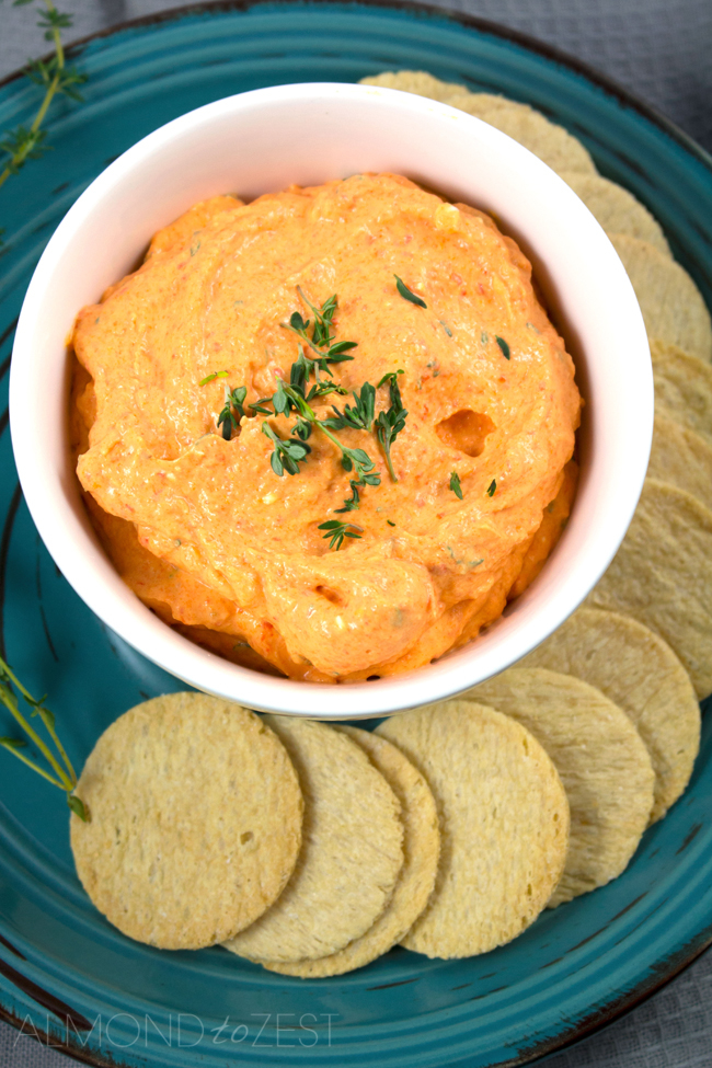 The Best Creamy Red Bell Pepper Dip