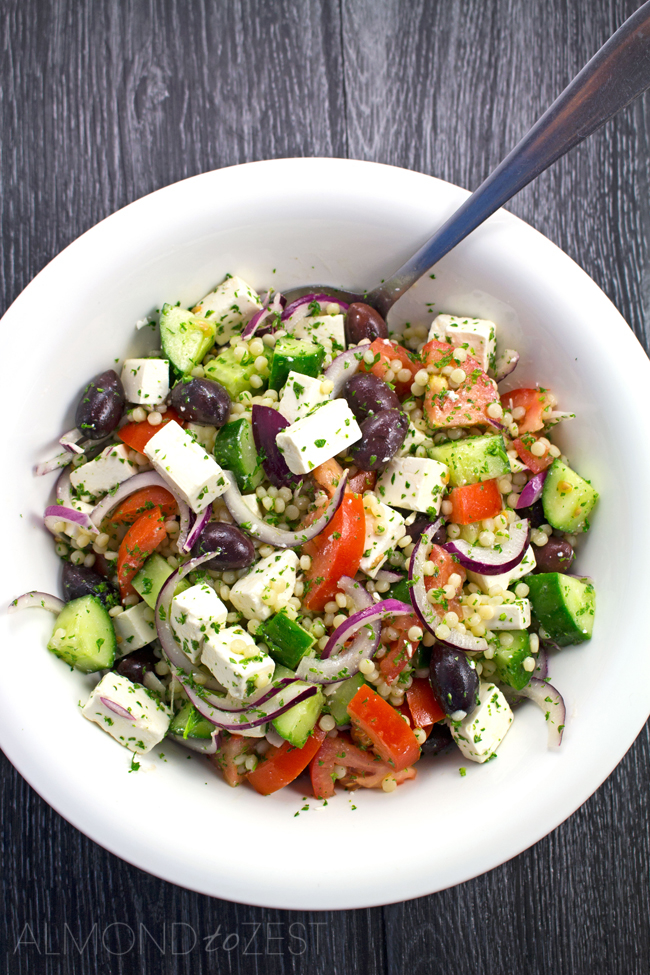 Israeli Couscous Greek Salad Recipe