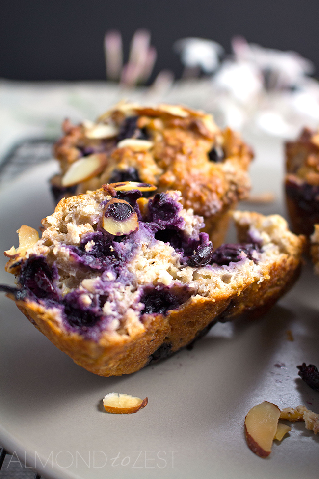 Whole-Wheat Blueberry and Oat Muffins