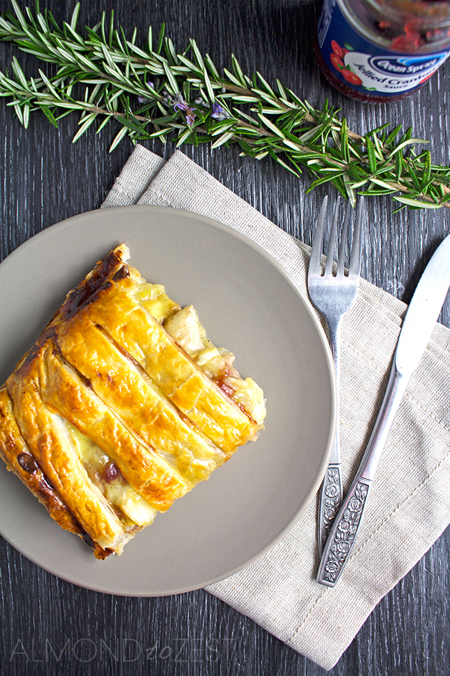 Chicken, Cranberry and Brie Pie