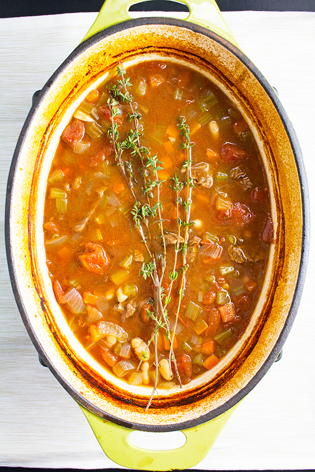 Super Simple Beef and Cannellini Bean Soup