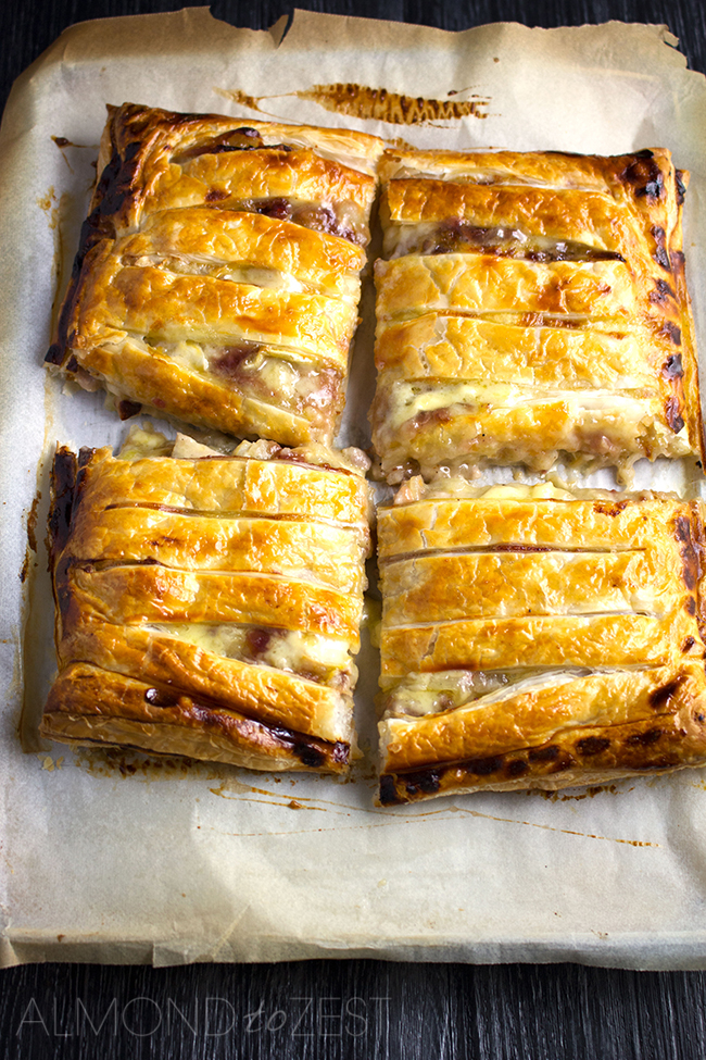 Chicken, Cranberry and Brie Pie