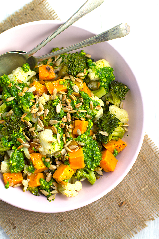 Sweet Potato, Cauliflower and Broccoli Salad