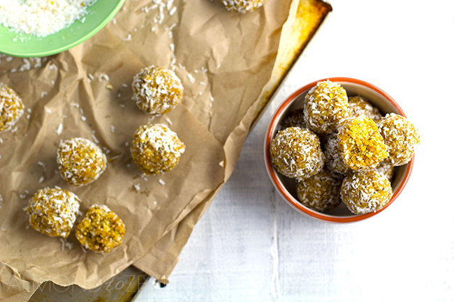 Apricot, Coconut and Chia Seed Bliss Balls