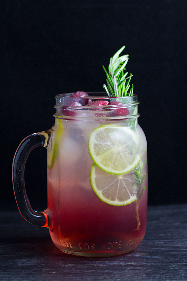 Cranberry and Rosemary Christmas Mule