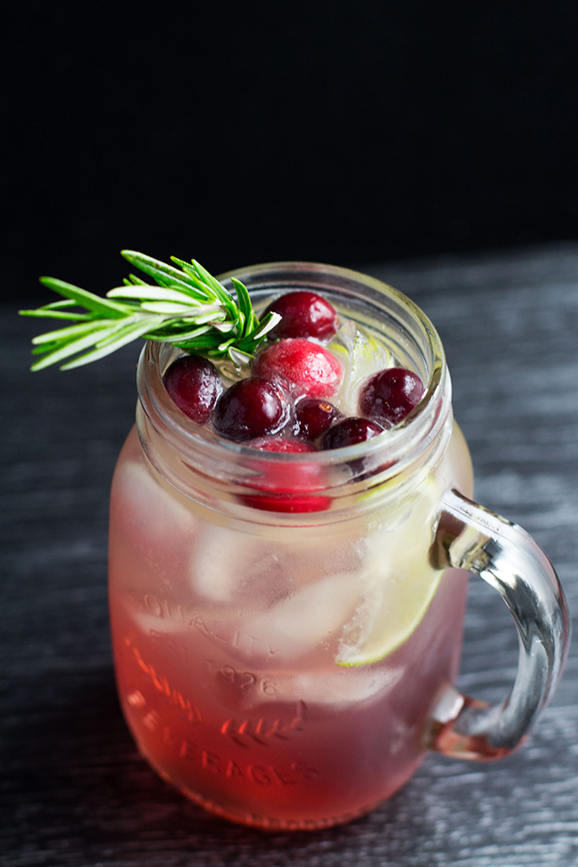 Cranberry and Rosemary Christmas Mule