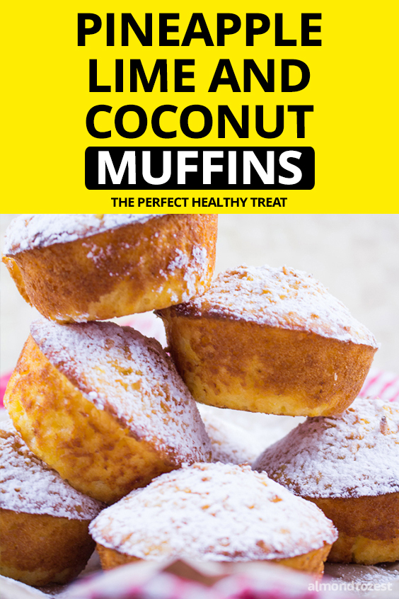 Pineapple, Lime and Coconut Muffins - Like sunshine in the form of a muffin making them the perfect summertime treat! Healthy and vegetarian too!!